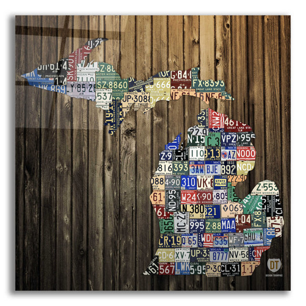 Williston Michigan Counties License Plate On Plastic / Acrylic by